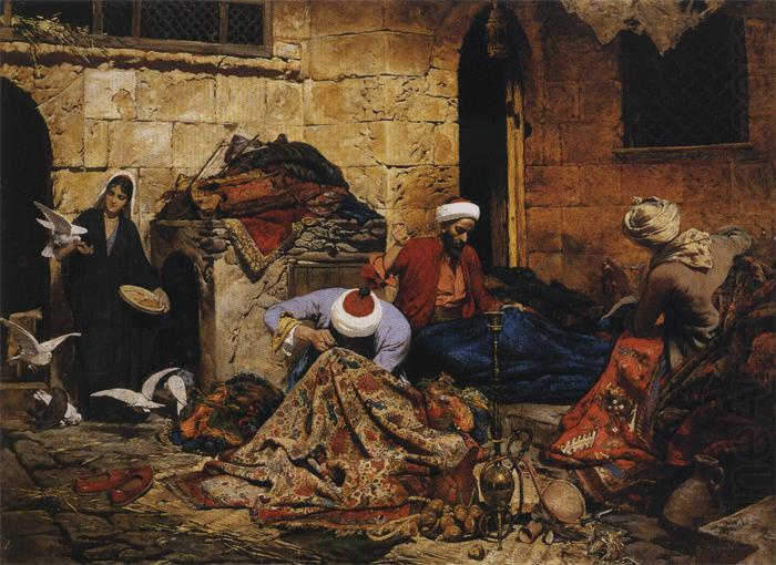 Rudolph Swoboda Carpet Menders, Cairo oil painting picture